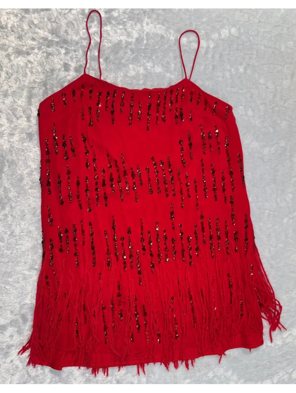 Free People Red Sequin Mini Dress